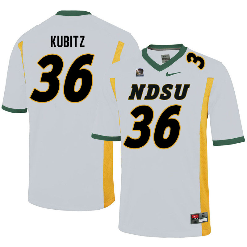 Men #36 Nick Kubitz North Dakota State Bison College Football Jerseys Sale-White - Click Image to Close